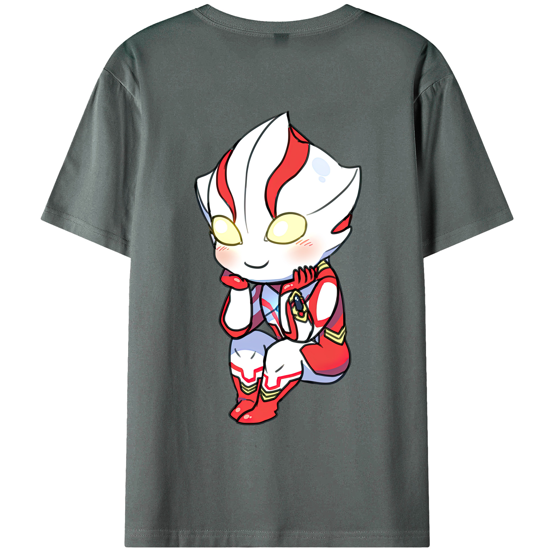 （画像用） ウルトラマン Ultraman 綿100％ メンズ半袖Tシャツ（バックプリント） 通気性